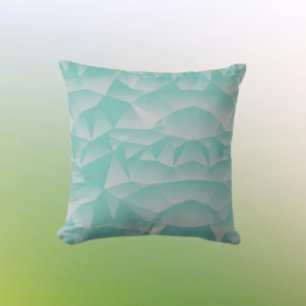 Subtle Geometry Teal Throw Pillow