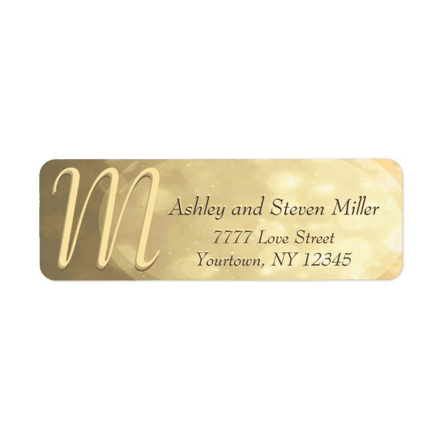 Subtle Gold Bokeh Monogram (Front)