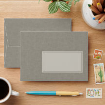 Subtle Grey Fabric Texture Envelope