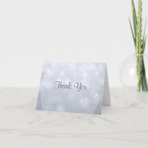 Subtle Grey Sparkles Thank You Card