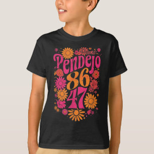 Subtle Groovy Retro Pendejo Floral Anti-trump T-Shirt