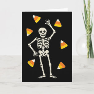 Subtle Halloween Skeleton Candy Halloween Costume Card