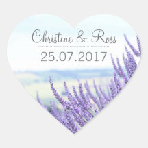 Subtle lavender, floral, wedding sticker