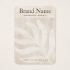 Subtle leaf ivory light tan brown display card