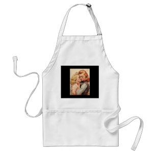 Subtle Lesbian Cute 1950s Vintage Femme Sapphic LG Standard Apron