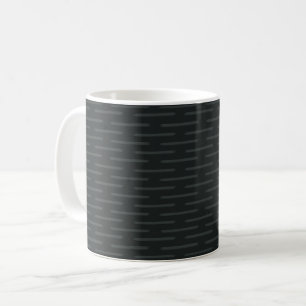 Subtle Lines on Black Coffee Mug
