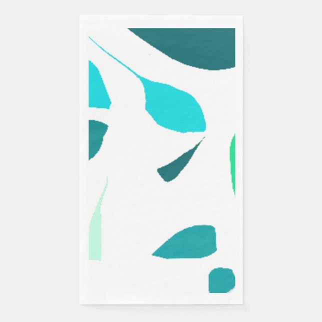 Subtle mint blades design Paper Napkin (Front)