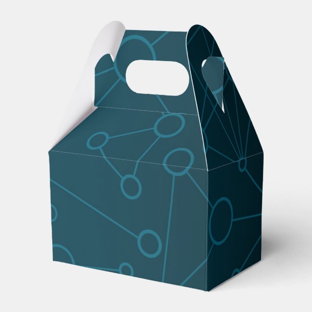 Subtle Network Pattern Favor Box (Front Side)