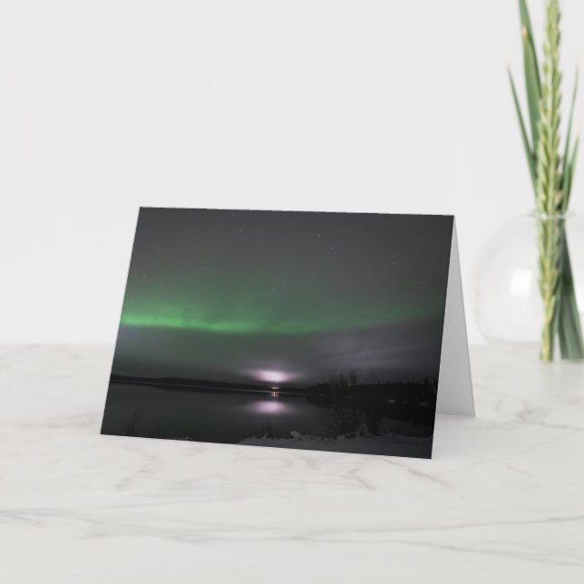 Subtle Northern Lights, Fairbanks, AK -  Card (Front)