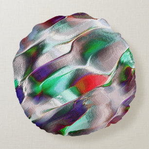 Subtle or colorful extravagance in a virtual rocky round pillow