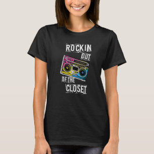 Subtle Pan Pride Flag Rockin Out Pansexual Lgbtq P T-Shirt