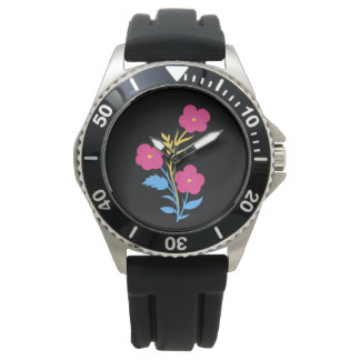 Subtle Pansexual Flag Flowers Watch