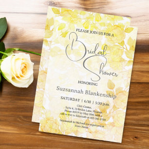 Subtle Pastel Floral Background Bridal Shower  Invitation