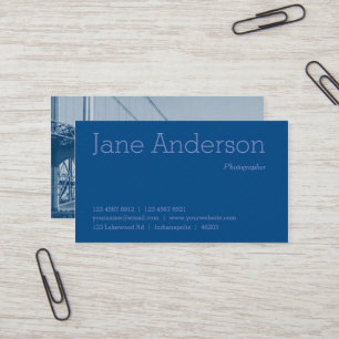 Subtle Pattern Elegant Blue Business Card