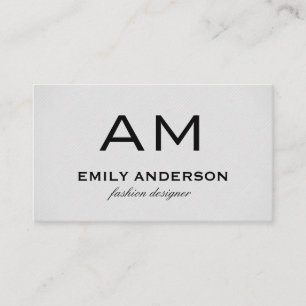 Subtle Pattern with Monogram Business Card