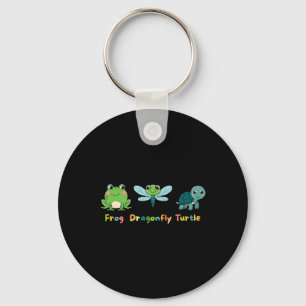 Subtle Political Humour Anti-trump Frog Dragonfly Keychain