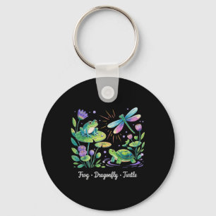 Subtle Political Humour Frog Dragonfly Turtle Keychain