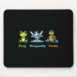 Subtle Political Humour Frog Dragonfly Turtle Yoga Mouse Pad