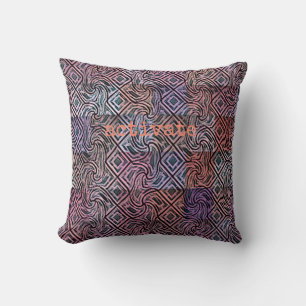 Subtle, Pretty Squared Pattern Purples Throw Pillow