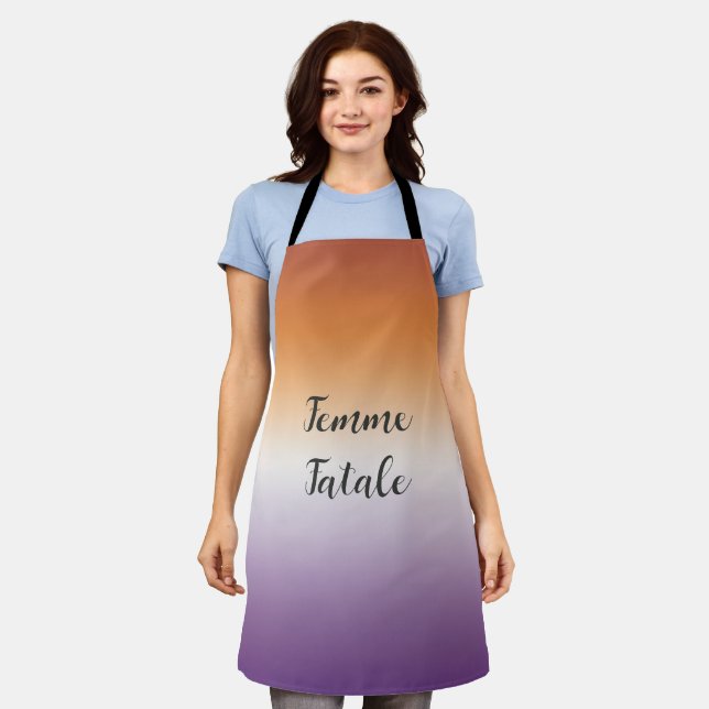 Subtle Pride Lesbian Flag Custom Apron (Worn)