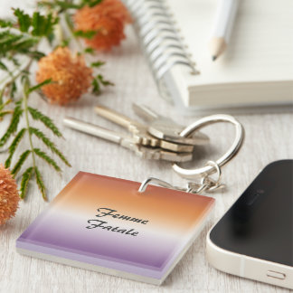 Subtle Pride Lesbian Flag Custom Keychain