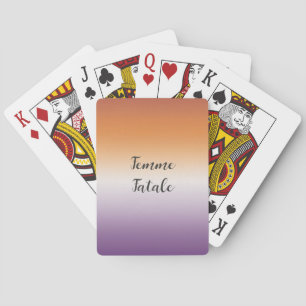 Subtle Pride Lesbian Flag Playing Cards