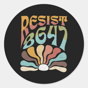 Subtle Resist 8647 Trump Resist Trump Protest Boho Classic Round Sticker