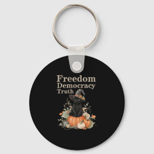Subtle Resist Trump Freedom Democracy Truth Witch Keychain