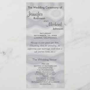 Subtle Silver Wedding Program