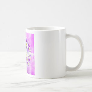 Subtle,  simple Violet pansy flower pattern globe Coffee Mug
