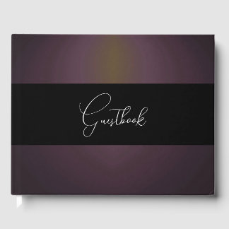 Subtle Spotlight Dark Background Wedding Guest Book