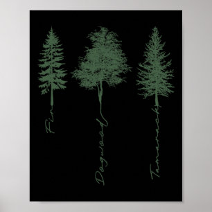 Subtle Tree Anti Trump Fir Dogwood Tamarack  Poster