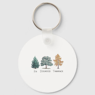 Subtle Tree Anti Trump Shirt Fir Dogwood Tamarack Keychain