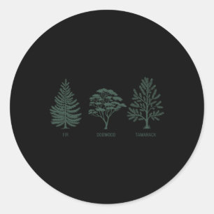 Subtle Tree Anti Trump Shirt Tree Fir Dogwood Tama Classic Round Sticker