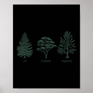 Subtle Tree Anti Trump Shirt Tree Fir Dogwood Tama Poster
