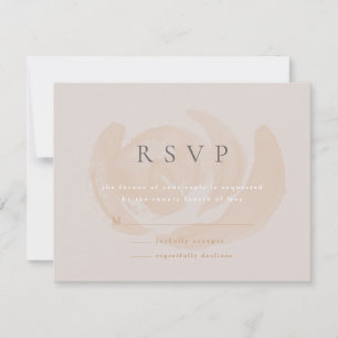 Subtle Watercolor Floral Wedding RSVP Card
