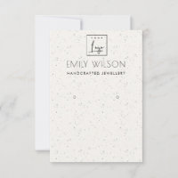 Subtle White Ceramic Texture Earring Display Logo