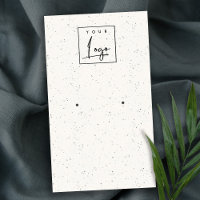 Subtle White Ceramic Texture Earring Logo Display