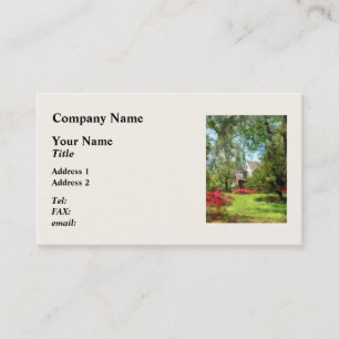 Suburban House With Azaleas Business Card
