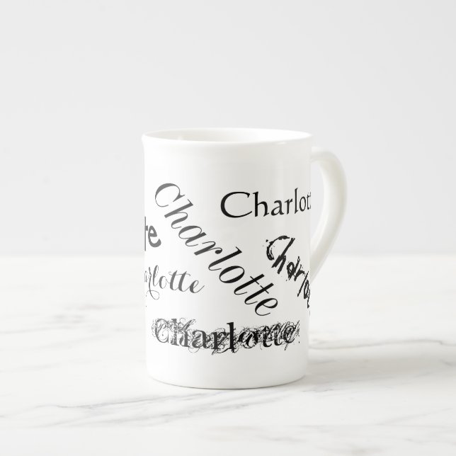 Subway Art Name Bone China Specialty Mug (Front Right)