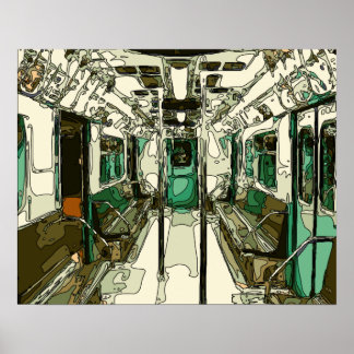Subway Car Within the Metal Poster
