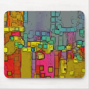 "Subway" Geometric Art Mouse Pad