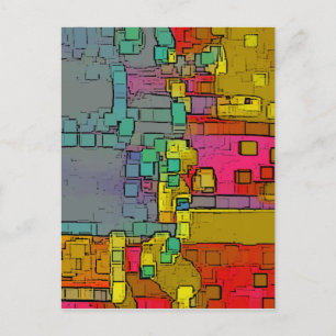 "Subway" Geometric Art Postcard