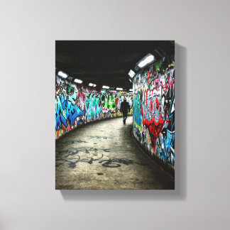Subway graffiti art canvas print
