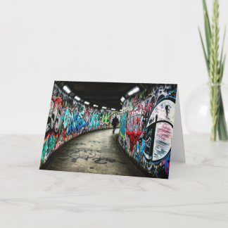 Subway graffiti art card
