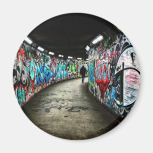 Subway graffiti art magnet