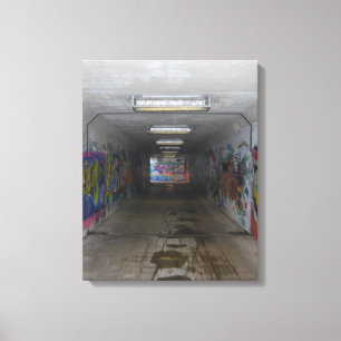Subway Gritty Graffiti Street art, real world art Canvas Print