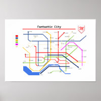 Subway of fantastic city