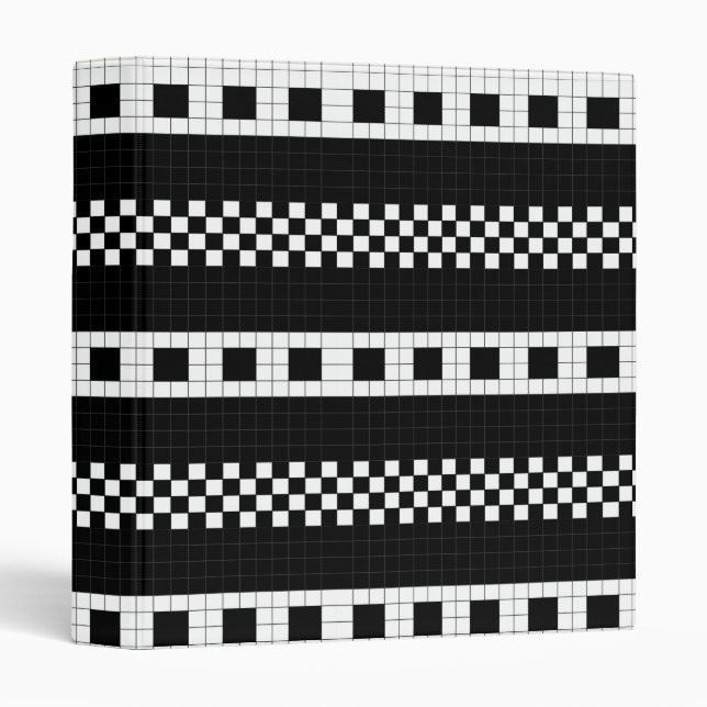 Subway Plaid Geometrics RL90 Binder (Front/Spine)