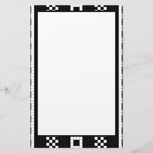 Subway Plaid Geometrics RL90 Stationery (Front)